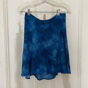 Blue tie dye skirt free people